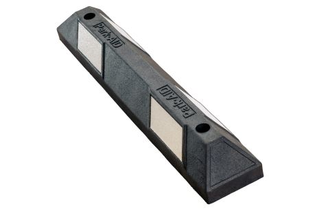 Rubber parking stopper 900x150x100 PARKatVB white tape