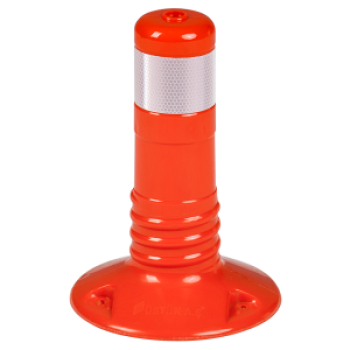 Flexible post 300 mm - orange white tape