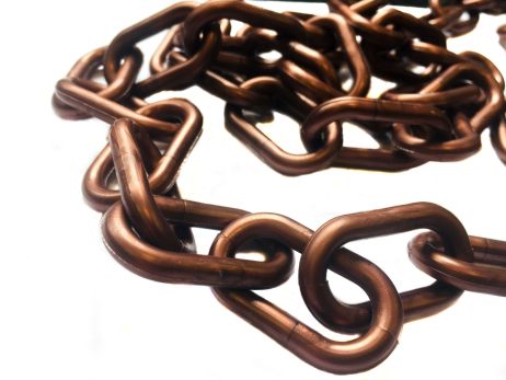 6mm chain - plastic - copper color