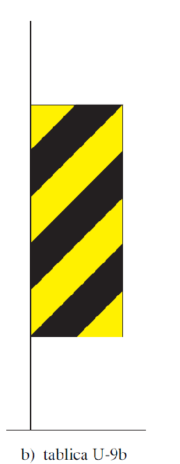 U-9b sign 500x1250 mm 1st generation reflective