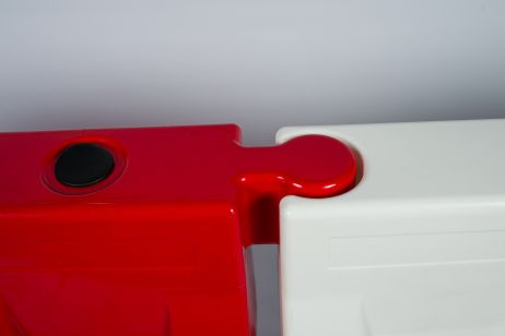 Road barrier U-14 / U-25 80 cm high - white