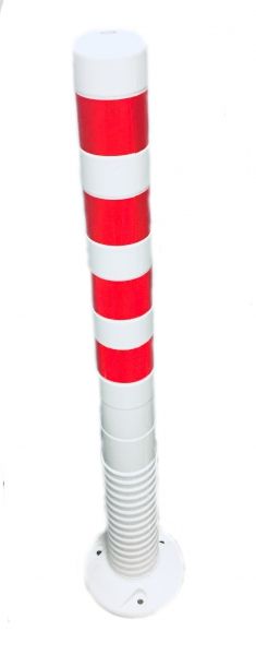Flexible post 1000 mm - white red tape
