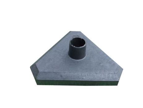 Chain post 90 cm - white / red - concrete base