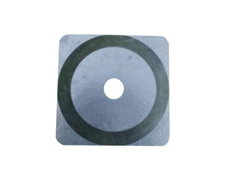 Chain post 90 cm - yellow / black - rubber base