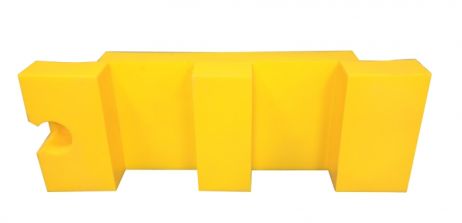 Road barrier U-14 / U-25 50 cm high-yellow