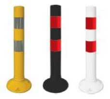 Flexible post 1000 mm - orange white tape