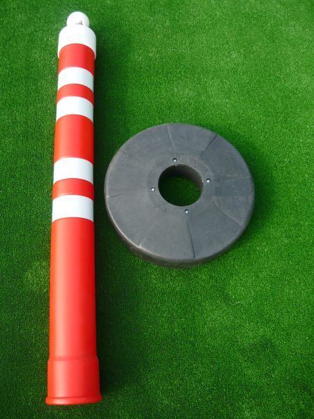 Warning post 120 cm x fi 11 cm - plastic