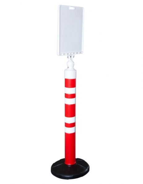 Warning post 120 cm x fi 11 cm - rubber