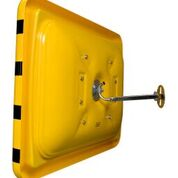 Check Point industrial mirror, 30 x 50 cm, yellow