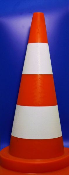 Cone 75 cm PVC - reflective with microbeads