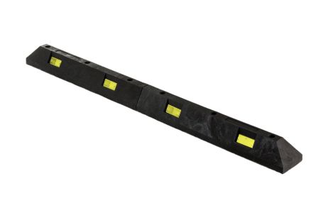 PVC parking limiter 1750x145x120mm black, reflective yellow