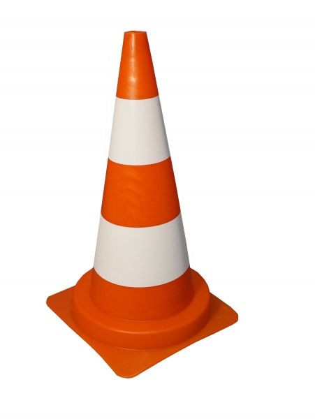 Cone 75 cm PVC - reflective with microbeads