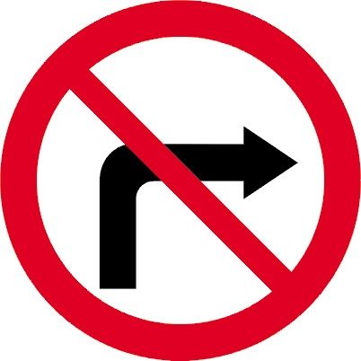 Sign B-22 600 mm + handles set.