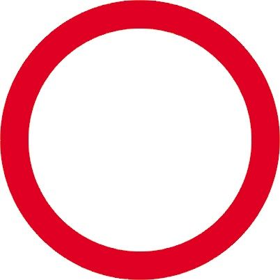 Sign B-1 600 mm + handles set.