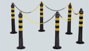 Flexible post 1000 mm - white red tape