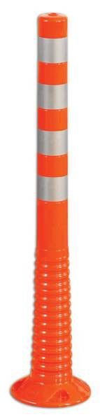 Flexible post 1000 mm - orange white tape