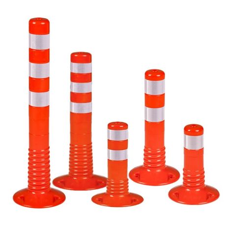 Flexible post 750 mm - orange, white tape