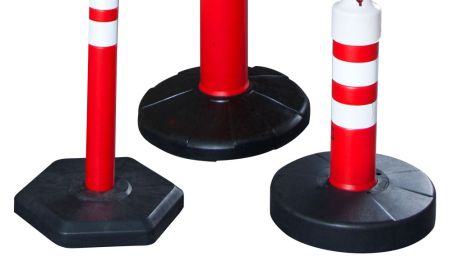 Warning post 120 cm x fi 11 cm - rubber