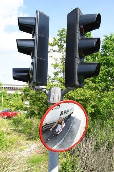 TRIXI road mirror ø 50 cm with heating