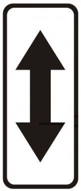 Sign T-25b 600x240 mm I generation reflector + handles set.