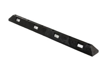 PVC parking limiter 1750x145x120mm black, white reflective