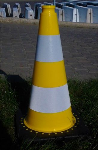 Pachołek 50 cm PVC/REC żółty - odblaskowy