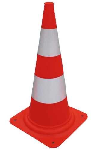 Cone 75 cm PVC - reflective 4 kg