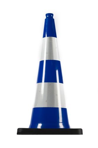 Cone 75 cm PVC/REC blue - reflective foil