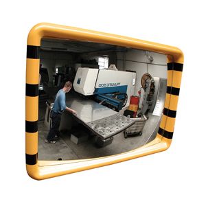 Check Point industrial mirror, 30 x 50 cm, yellow