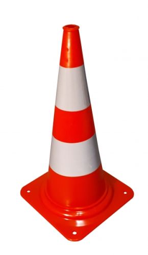 Cone 75 cm PVC - reflective R2 4 kg