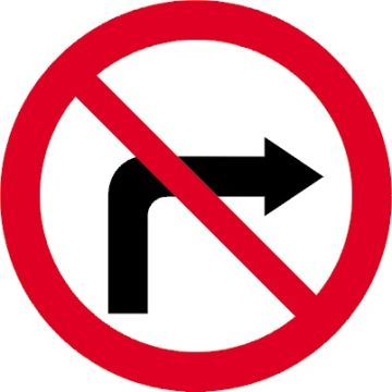 Sign B-22 600 mm + handles set.