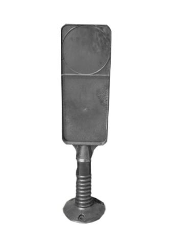 Flexible post with board 850 mm - black