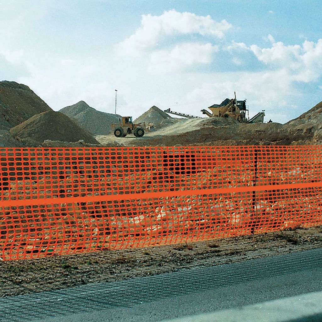 Orange HDPE Construction Mesh 120 cm x 50 m
