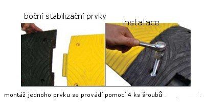 Road Speed Bumper - 300 cm -  7 cm 