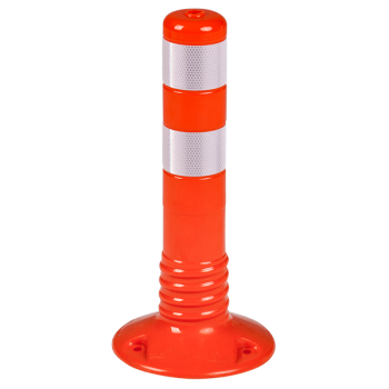 Flexible post 450 mm - orange white tape