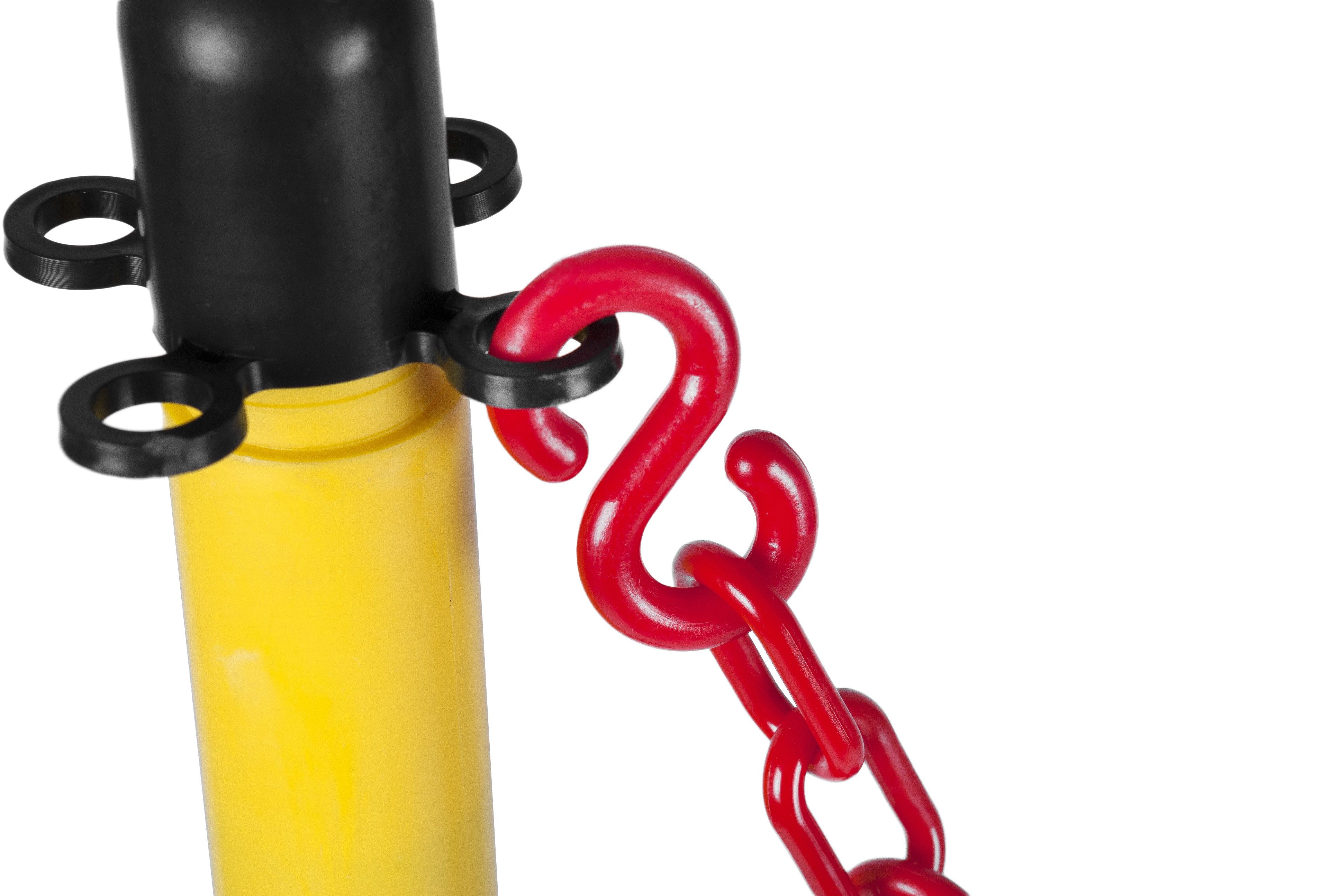 Chain 6mm - white / red - Set: 5mb + 2 connectors