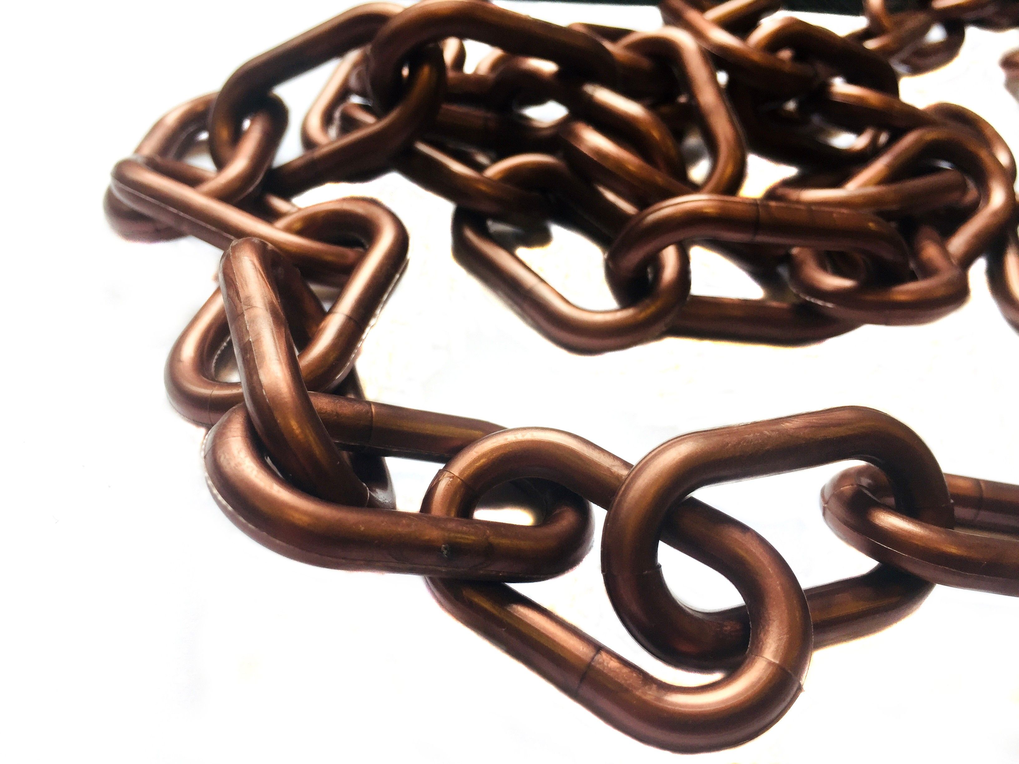 6mm chain - plastic - copper color