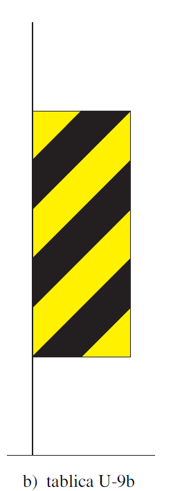 U-9b sign 500x1250 mm 1st generation reflective