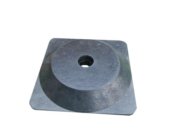 Chain post 90 cm - white / red - rubber base