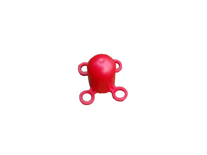 Chain post 110 cm - white / red - rubber base