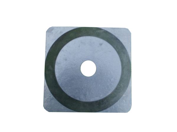 Chain post 110 cm - yellow / black - rubber base