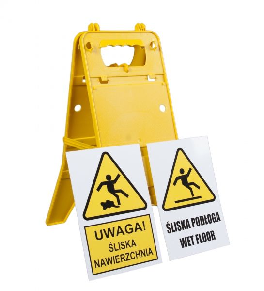 "Wet floor" sign