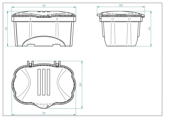 Salt or sand container 70 L yellow