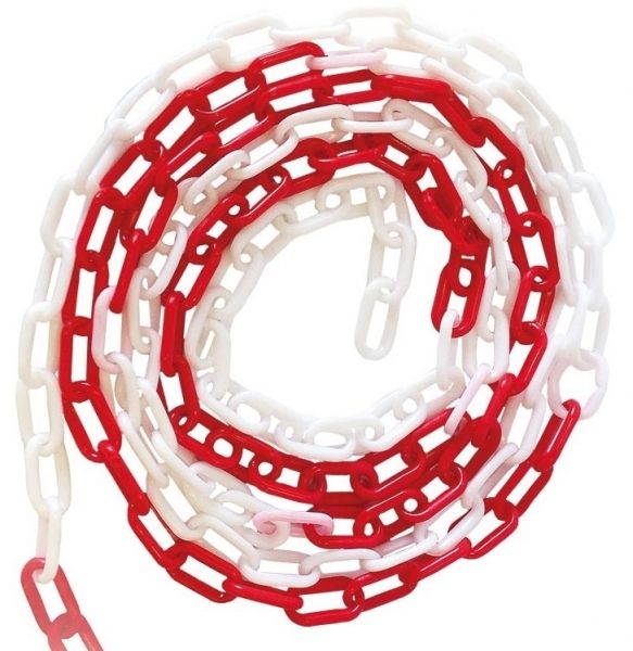 8mm chain - white / red