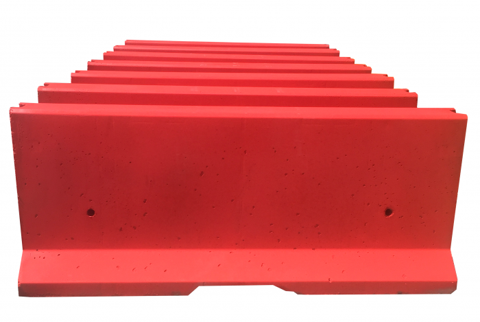 Concrete barrier B20/25, red/white