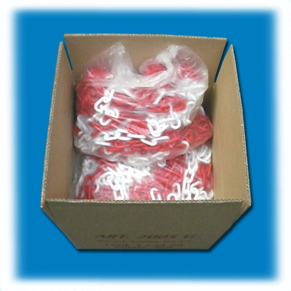 Chain 6mm - yellow / black - 50 meters on a spool