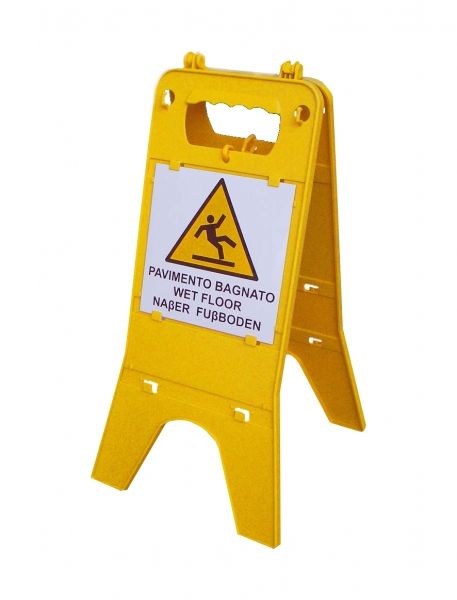 "WET FLOOR" warning board