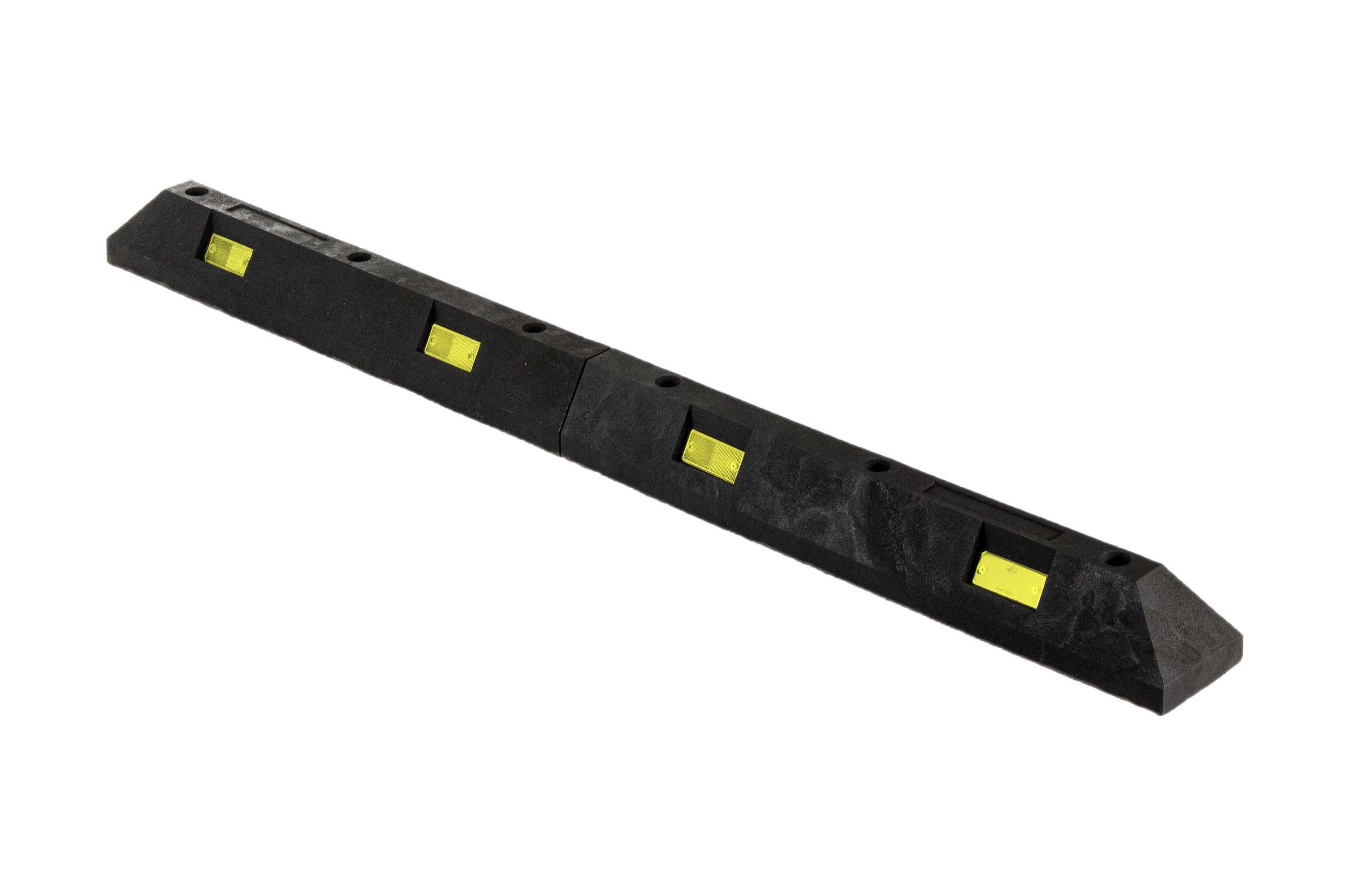 PVC parking limiter 1750x145x120mm black, reflective yellow