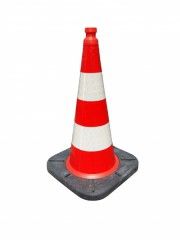 Cone 75 cm PE / PVC / REC - BASt certificate - reflective