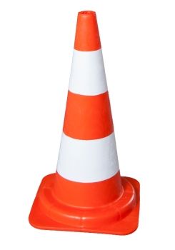 Cone 54 cm PVC - reflective